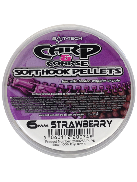 Bait-Tech Soft Hook Carp and Coarse Pellets 6mm (90g)